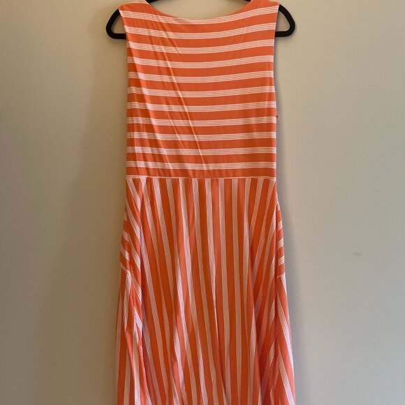 Lands' End Women's Cotton Modal Boatneck Twist Dress - Picture 4 of 5